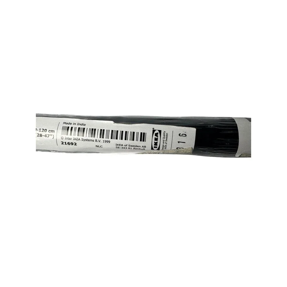 Brand New IKEA RACKA Black Curtain Rod 28-47